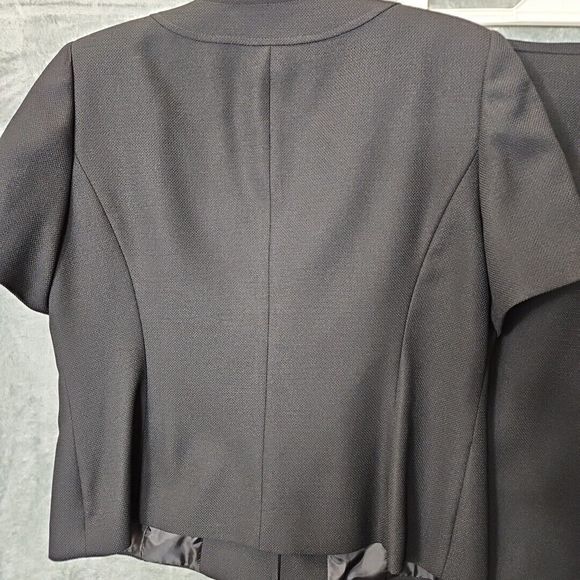 le suit 14 Skirt Suit Black Women's short sleeve jacket lined - Picture 5 of 16